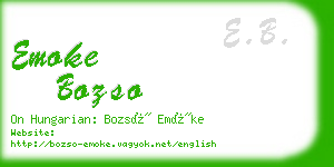 emoke bozso business card